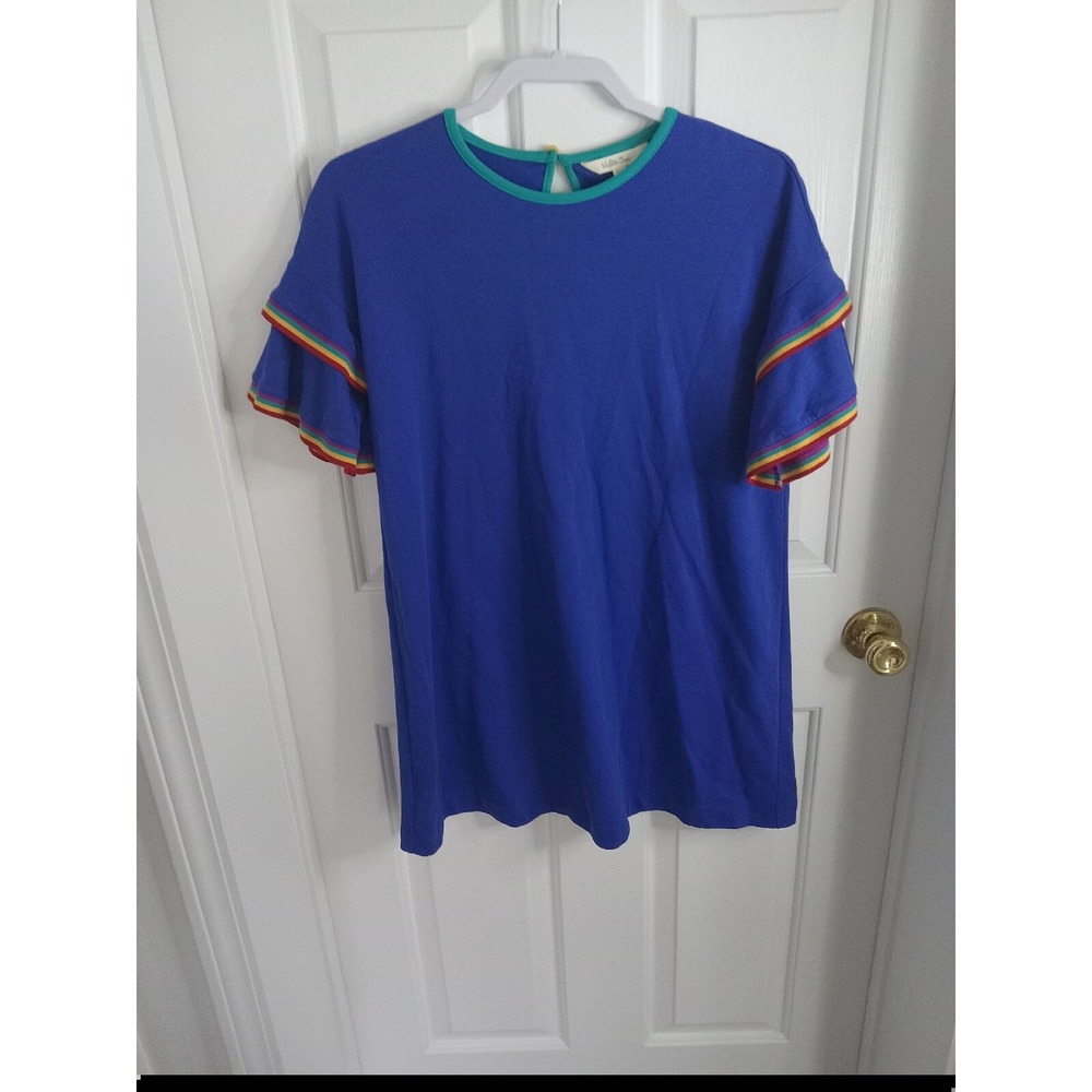 Matilda Jane School Bell Dress Blue With Ruffle Sleeve Style‎ 28004D Size 14
